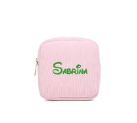 Bolsa de maquillaje personalizada, bolsa de maquillaje con nombre bordado personalizado, bolsa de maquillaje pequeña de pana, organizador de viaje, bolsa de cosméticos para mujeres, damas de honor,