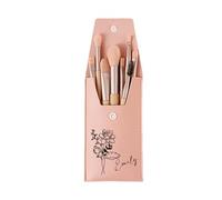 Bolsa de Maquillaje Personalizada con Diseño de Flor de Nacimiento, Juego de Bolsa de Maquillaje con 8 Brochas de Maquillaje, Bolsa de Maquillaje de Viaje, Organizador de Brochas de Maquillaje