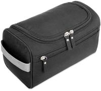 Bolsa de Maquillaje Portable Makeup Bag Unisex Capacity Waterproof Cosmetic Organizer Toiletry Hanging Case Pouch For Women Men Wash Shaving Make Up(Black)