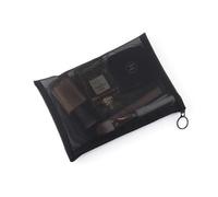 Bolsa de maquillaje portátil de gran capacidad para viajes al aire libre, bolsa de almacenamiento de malla transparente, bolsa de lavado para organización del hogar, M, Talla única