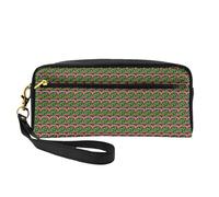Bolsa de maquillaje portátil para mujer, diseño floral, hiedra rosa con hojas, para cosméticos, organizador de artículos de tocador, compañero de viaje