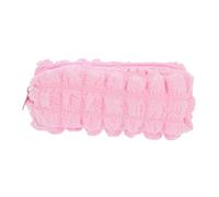 Bolsa de maquillaje portátil para viajes impermeable compacta bolsa de maquillaje feliz viaje con materiales duraderos y fácil acceso a sus productos de belleza, Rosa., 16.00X8.00X5.00CM, moderno