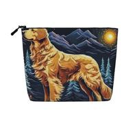 Bolsa de Maquillaje Puppy On Guard Duty, de Gran Capacidad, para Mujer, Impermeable, de una Sola Capa, de cáñamo sintético, portátil, con Cremallera.