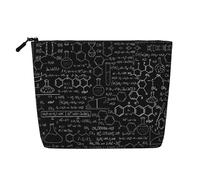 Bolsa de maquillaje reutilizable con estampado de animales de manatí, organizador de artículos de tocador de viaje, bolsa multiusos para almacenamiento diario de mujeres, Ciencia abstracta química