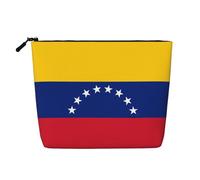 Bolsa de maquillaje reutilizable con estampado de bandera francesa, organizador de artículos de aseo de viaje, bolsa multiusos para almacenamiento diario de mujeres, Bandera de Venezuela, Talla única