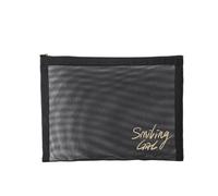 Bolsa de Maquillaje Simple Black Mesh Makeup Case Organizer Storage Pouch Casual Zipper Toiletry Wash Bags Make Up Women Travel Cosmetic Bag Package(Type F)