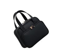 Bolsa de maquillaje simple de gran capacidad para lavado de cosméticos, artículos de tocador de viaje, artículos de tocador de gran capacidad, lavado de viaje simple, Black, Mass Beauty