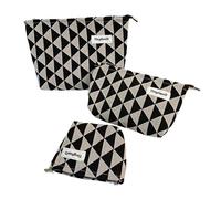 Bolsa de Maquillaje Stitch Geometry Makeup Organizer Neceser de Viaje Resistente Bolsa de Viaje para Viajes Esenciales para Mujeres (3 Piezas)