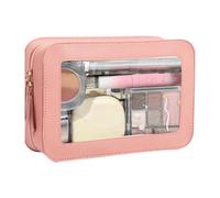 Bolsa de Maquillaje Transparente - Bolsa de cosméticos de Viaje | cremallera - Estilo de baño | Organizador de maquillaje impermeable con diseño transparente para fácil acceso, bolsa de cosmé