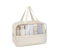 Bolsa De Maquillaje Transparente - Bolsas De Cosméticos Transparentes, Bolsa De Tocador, Organizador De Almacenamiento Transparente, Bolsa De Tocador De Cremallera De Gran Tamaño Portátil Para Mujeres