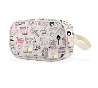 Bolsa de maquillaje transparente con cremallera de piel con refranes de bienes raíces, Realtor Cbag Eu, Multifuncional: