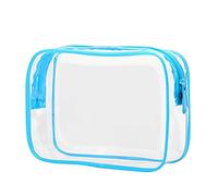 Bolsa de maquillaje transparente con cremallera para cosméticos, collares, aretes, objetos pequeños, almacenamiento en casa, baño, oficina, viajes, bolsas transparentes a prueba de fugas, a