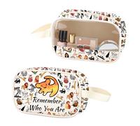 Bolsa de maquillaje transparente con diseño de león, de piel sintética, con asa, para amantes de los leones, Recuerda poliuretano, No