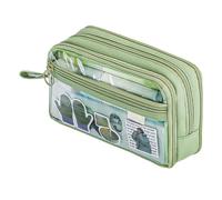 Bolsa de maquillaje transparente, estuche para lápices con cremallera,Estuche transparente para lápices de gran capacidad | Bolsa portátil con cremallera para bolígrafos, para niños, adolescentes, est
