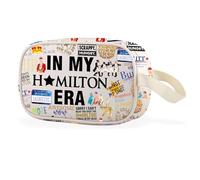 Bolsa de maquillaje transparente inspirada en American Musical para los amantes del teatro musical, Hamilera Cbag Eu, Multifuncional: