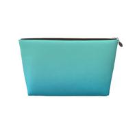 Bolsa de maquillaje turquesa verde azulado, bolsas de cosméticos, bolsa de aseo de viaje, bolsa de maquillaje para mujeres, organizador de bolsa de maquillaje de cuero, bonita bolsa de maquillaje