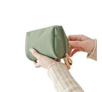 Bolsa De Maquillaje Women Cosmetic Bag Solid Color Korean Style Makeup Bag Pouch Toiletry Bag Waterproof Makeup Organizer Case Luxury Bag Makeup Bag(Green)