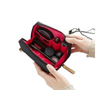 Bolsa De Maquillaje Women Cosmetic Bag Solid Color Korean Style Makeup Bag Pouch Toiletry Bag Waterproof Makeup Organizer Case Luxury Bag Makeup Bag(Red)