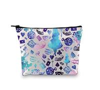 Bolsa de maquillaje Wonderland Fairy Tale para fanáticos de la película Alicia, bolsa de cosméticos para niña, hermana, hija, bolsa con cremallera, Bolsa de maquillaje Alicee azul Ku, moda