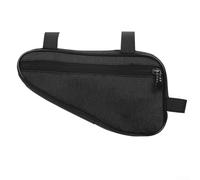 Bolsa de marco diseñada para bicicletas con diseño de ángulo recto que se ajusta firmemente y almacena el equipo necesario fuera del camino (negro)