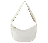Bolsa de media luna para mujer,Hobo bolso de la media luna del color sólido bolso de Crossbody de nylon de las señoras con la correa de hombro ajustable para el recorrido de las mujeres(Black)