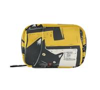 Bolsa de medicamentos con compartimentos desmontables diseño de gato negro