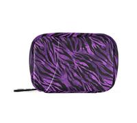 Bolsa de medicina negra morada con compartimentos desmontables, práctico organizador de píldoras, tamaño grande