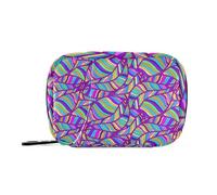 Bolsa de medicina psicodélica, color morado con compartimentos desmontables, práctico organizador de píldoras pequeño
