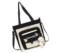 Bolsa de mensajero linda, bolsa de mensajero con bandolera - Bolsa estética | Bolsa de escuela de hombro informal y de gran capacidad para niñas, Negro , Se référer au descriptif