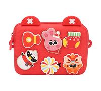 Bolsa de Mensajero para Cámara para Niños, Bordes Redondeados, Desmontaje Simple, Bolsa de Hombro para Niños, Absorción de Impactos para Uso en Exteriores (Rojo)