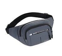Bolsa de mensajero para hombres y mujeres, bolsa de hombro simple, casual, bolsa de cintura, pantalones de yoga para mujer, paquete de cintura alta (gris, talla única)