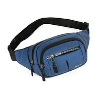 Bolsa de mensajero para hombres y mujeres, bolsa de hombro simple, casual, riñonera, pantalones de yoga para mujer, paquete de cintura alta (azul, talla única)