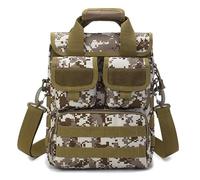 Bolsa de Mensajero Táctica, Mochila Bandolera MOLLE Maletín Equipo Utilitario de Mano para Herramientas EDC para Portátiles de 12 Pulgadas(Desert Camouflage)