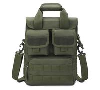 Bolsa de Mensajero Táctica, Mochila Bandolera MOLLE Maletín Equipo Utilitario de Mano para Herramientas EDC para Portátiles de 12 Pulgadas(Green)