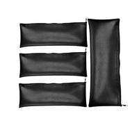 Bolsa de micrófono genérica, 4 micrófonos de almacenamiento, bolsa de piel sintética, con cierre de cremallera, para karaoke, grabación, streaming, fiestas, Live Performance, DJ, 10,5 x 29 cm