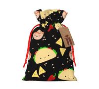 Bolsa de moda con estampado de fiesta de martes, bolsa ligera con cordón y etiqueta de papel kraft para Navidad, Halloween