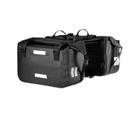 Bolsa De Moto Bolsa De Asiento Trasero para Motocicleta 60L Bolsas para Sillín Equipaje Almacenamiento Lateral Universal Top Case Motos(Black)