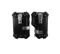 Bolsa de Moto Caja Lateral De Aluminio para Motocicleta De 35L/38L Universal para Sillín De Motocicleta Lateral Derecho Oculta Guardar Equipaje Mochila para Motocicleta(35L Black (1 Pair))