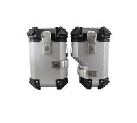 Bolsa de Moto Caja Lateral De Aluminio para Motocicleta De 35L/38L Universal para Sillín De Motocicleta Lateral Derecho Oculta Guardar Equipaje Mochila para Motocicleta(35L Silver (1 Pair))