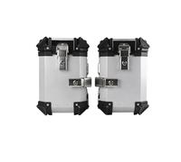 Bolsa de Moto Caja Lateral De Aluminio para Motocicleta De 35L/38L Universal para Sillín De Motocicleta Lateral Derecho Oculta Guardar Equipaje Mochila para Motocicleta(38L Silver (1 Pair))