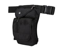 Bolsa De Moto Riñonera para Motocicleta Impermeable Rígida para Exteriores Informal para El Muslo(Type A Black)