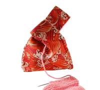 Bolsa de muñeca de punto de ganchillo, duradera, ligera y moderna, bolsa de la compra de reutilizable, gran capacidad, bolsa de tejer portátil vacía
