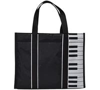 Bolsa de música Bolso de mano Teclado de piano de música Oxford Bolsa de impresión de nota de música Bolsas de compras para viaje plegable Bolso de hombro grande