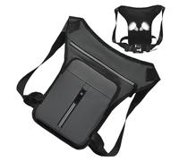 Bolsa de muslo, bolso de motocicleta, 12.2 x 7.4 x 1.97 pulgadas, material transpirable de gran capacidad, correa de cintura ajustable, organizador de almacenamiento de motocicleta para pesca, correr