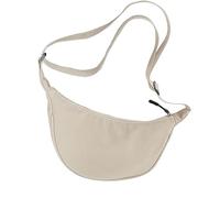 Bolsa de nailon con diseño de media luna para mujer, bolsa cruzada estética con correa ajustable, bolsa de hombro ligera de media luna para viajes, trabajo y festivales, color naranja, beige, One Size