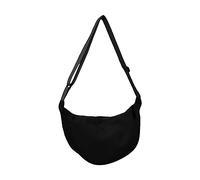 Bolsa de nailon para mujeres y hombres, bolsa cruzada portátil con correa ajustable, color sólido, bolsa de hombro sobre el hombro para mujer, Black, Talla única
