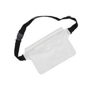 Bolsa de natación transparente para la cintura, gran capacidad, para correr, viajar y deportes acuáticos, bolsa de natación transparente con correa, Blanco