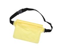 Bolsa de natación transparente para la cintura, gran capacidad, para correr, viajar y deportes acuáticos, bolsa de natación transparente con correa, Amarillo