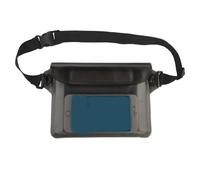 Bolsa de natación transparente para la cintura, gran capacidad, para correr, viajar y deportes acuáticos, bolsa de natación transparente con correa, Negro