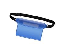 Bolsa de natación transparente para la cintura, gran capacidad, para correr, viajar y deportes acuáticos, bolsa de natación transparente con correa, Azul